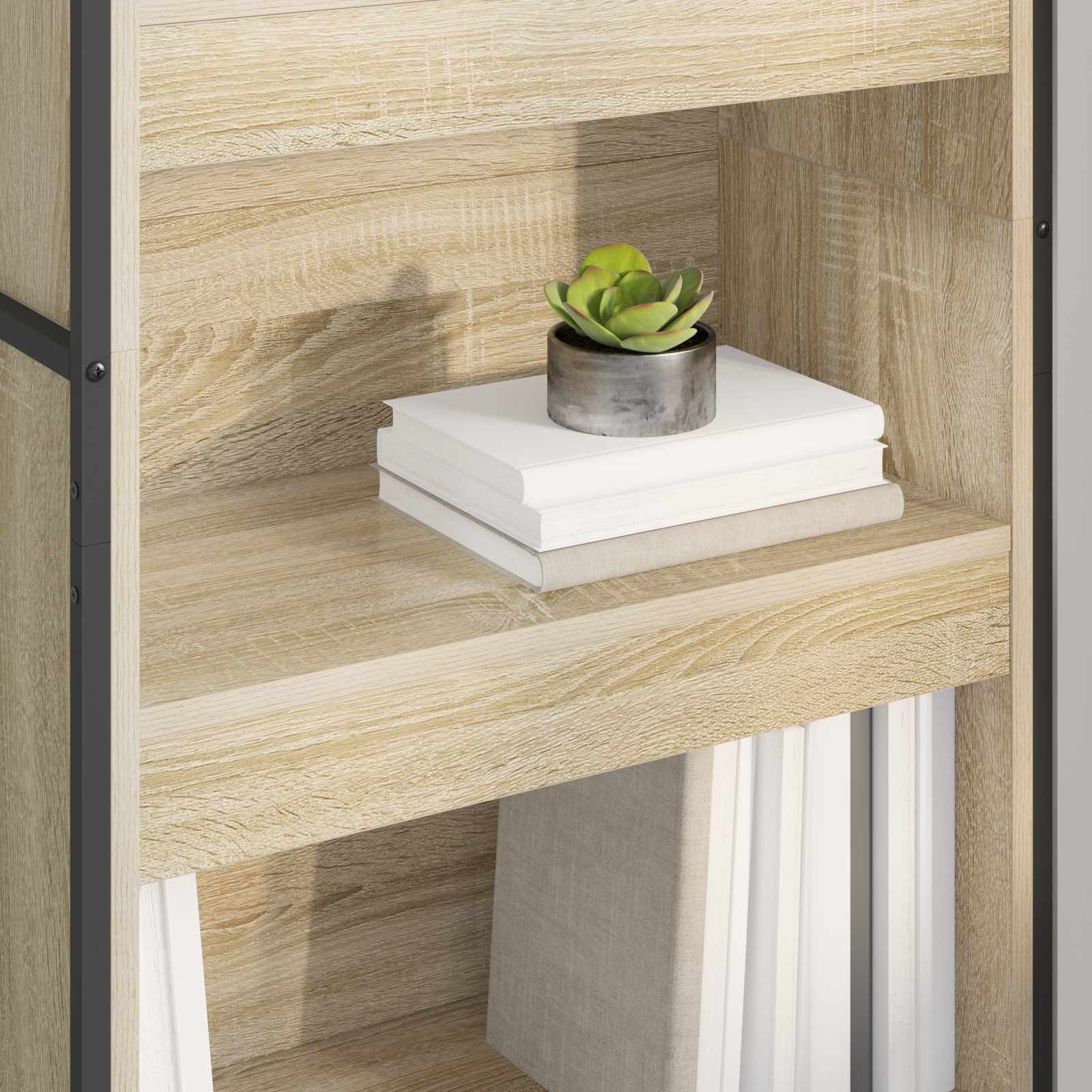 vidaXL Bücherregal 2 pcs Sonoma 60 x 30 x 189,5 cm Holzwerkstoff