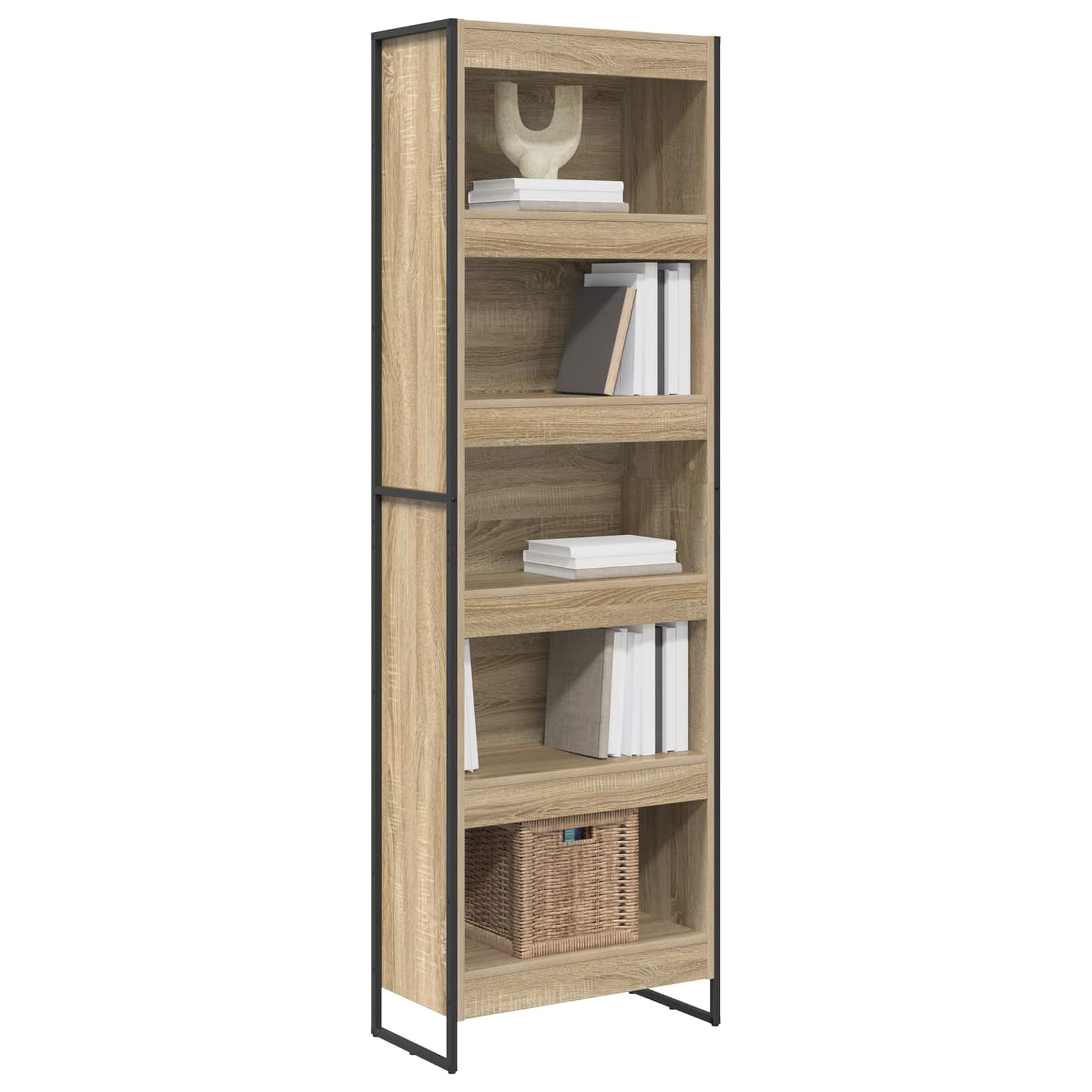 vidaXL Bücherregal 2 pcs Sonoma 60 x 30 x 189,5 cm Holzwerkstoff