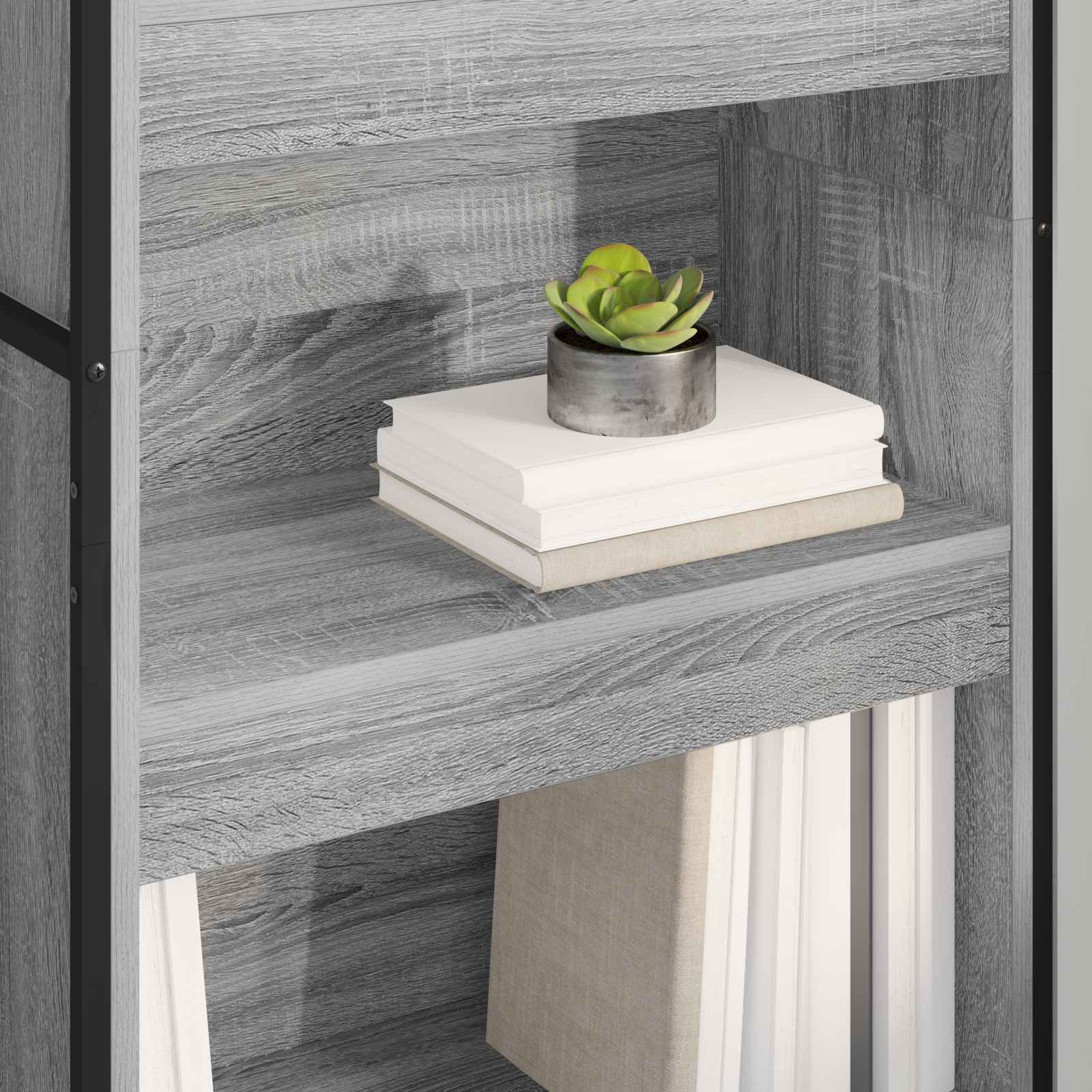 vidaXL Bücherregal 2 pcs Graues Sonoma 60 x 30 x 189,5 cm