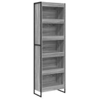 vidaXL Bücherregal 2 pcs Graues Sonoma 60 x 30 x 189,5 cm