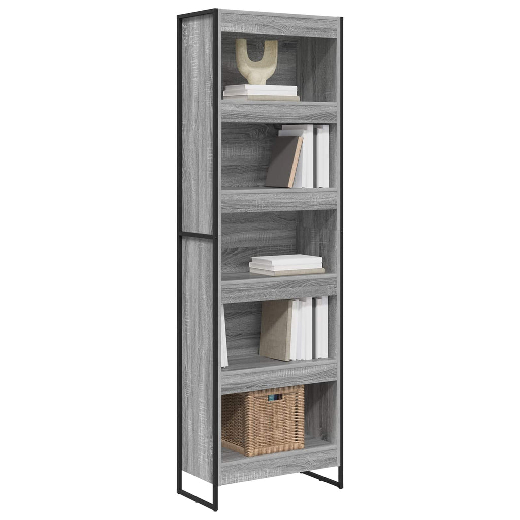 vidaXL Bücherregal 2 pcs Graues Sonoma 60 x 30 x 189,5 cm