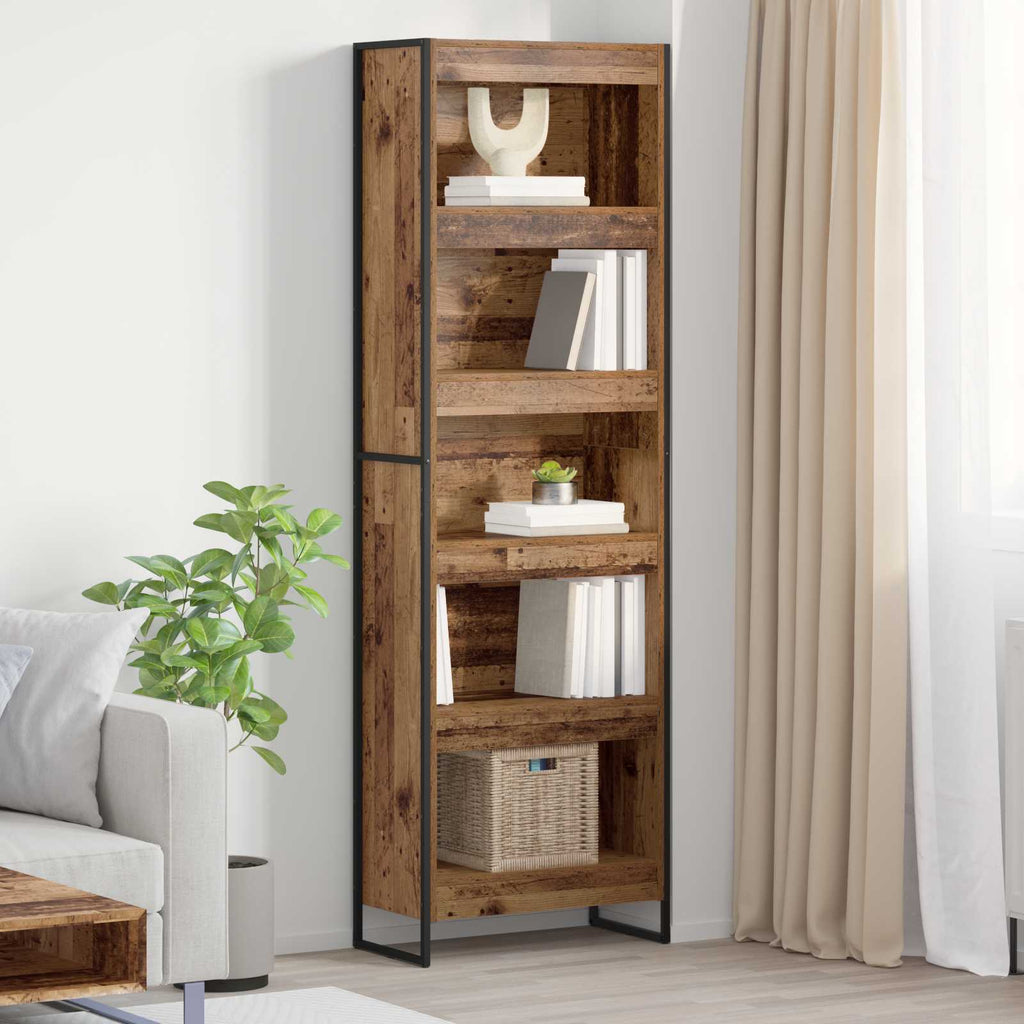 vidaXL Bücherregal 2 pcs Altholz 60 x 30 x 189,5 cm Holzwerkstoff