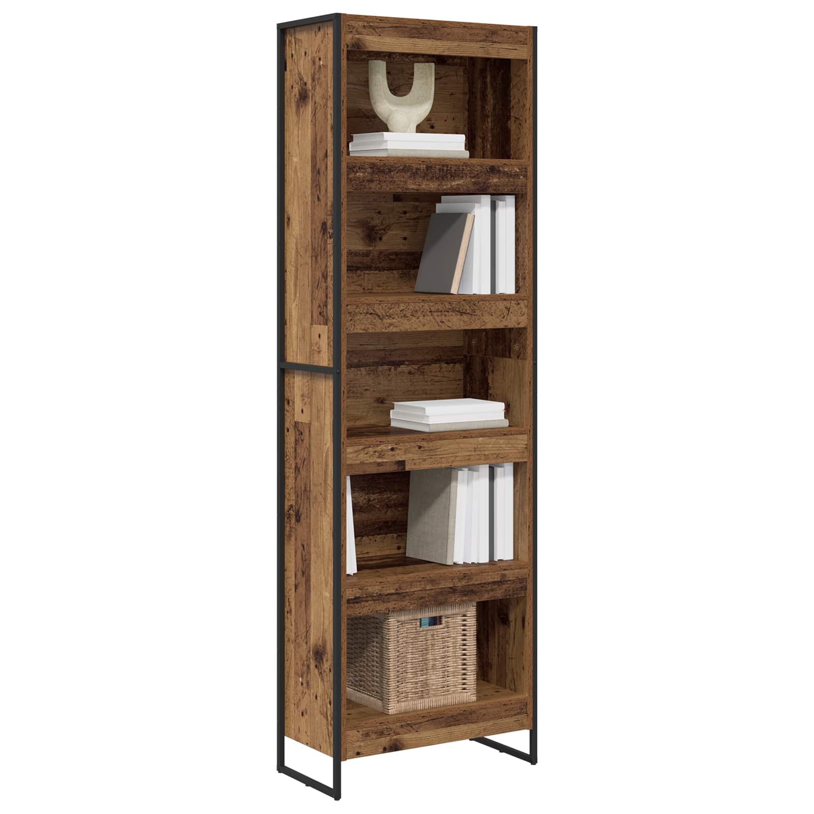 vidaXL Bücherregal 2 pcs Altholz 60 x 30 x 189,5 cm Holzwerkstoff