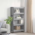 vidaXL Bücherregal 2 pcs Graues Sonoma 80 x 30 x 155 cm Holzwerkstoff