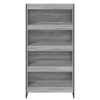 vidaXL Bücherregal 2 pcs Graues Sonoma 80 x 30 x 155 cm Holzwerkstoff