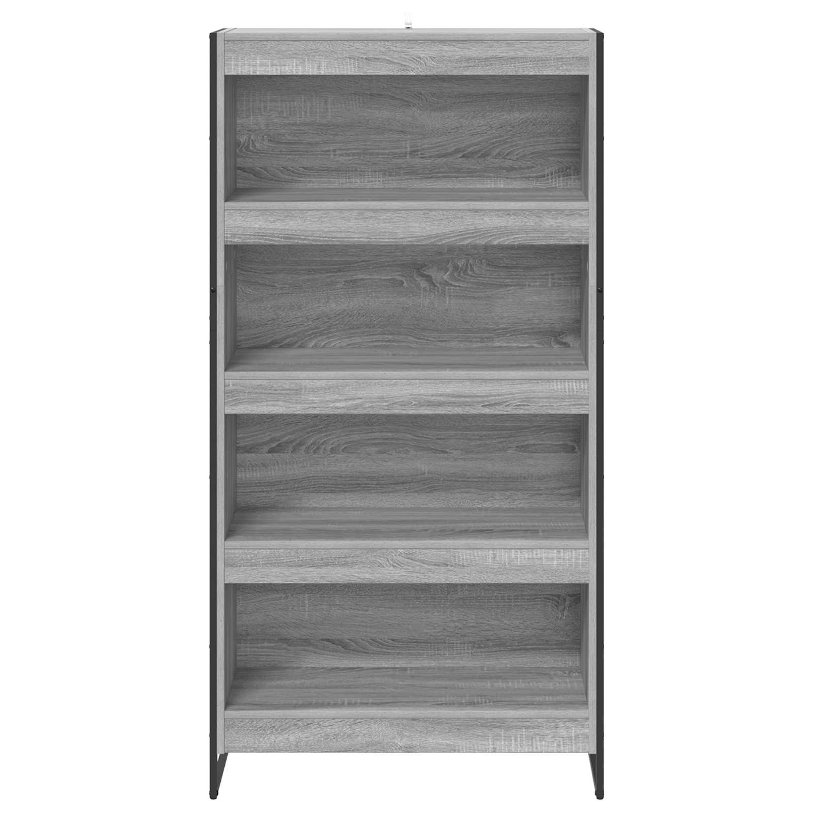 vidaXL Bücherregal 2 pcs Graues Sonoma 80 x 30 x 155 cm Holzwerkstoff