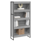 vidaXL Bücherregal 2 pcs Graues Sonoma 80 x 30 x 155 cm Holzwerkstoff