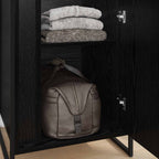 vidaXL Warderobe Schwarz Eichen-Optik 50 x 50 x 200 cm Holzwerkstoff