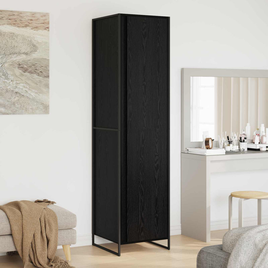 vidaXL Warderobe Schwarz Eichen-Optik 50 x 50 x 200 cm Holzwerkstoff