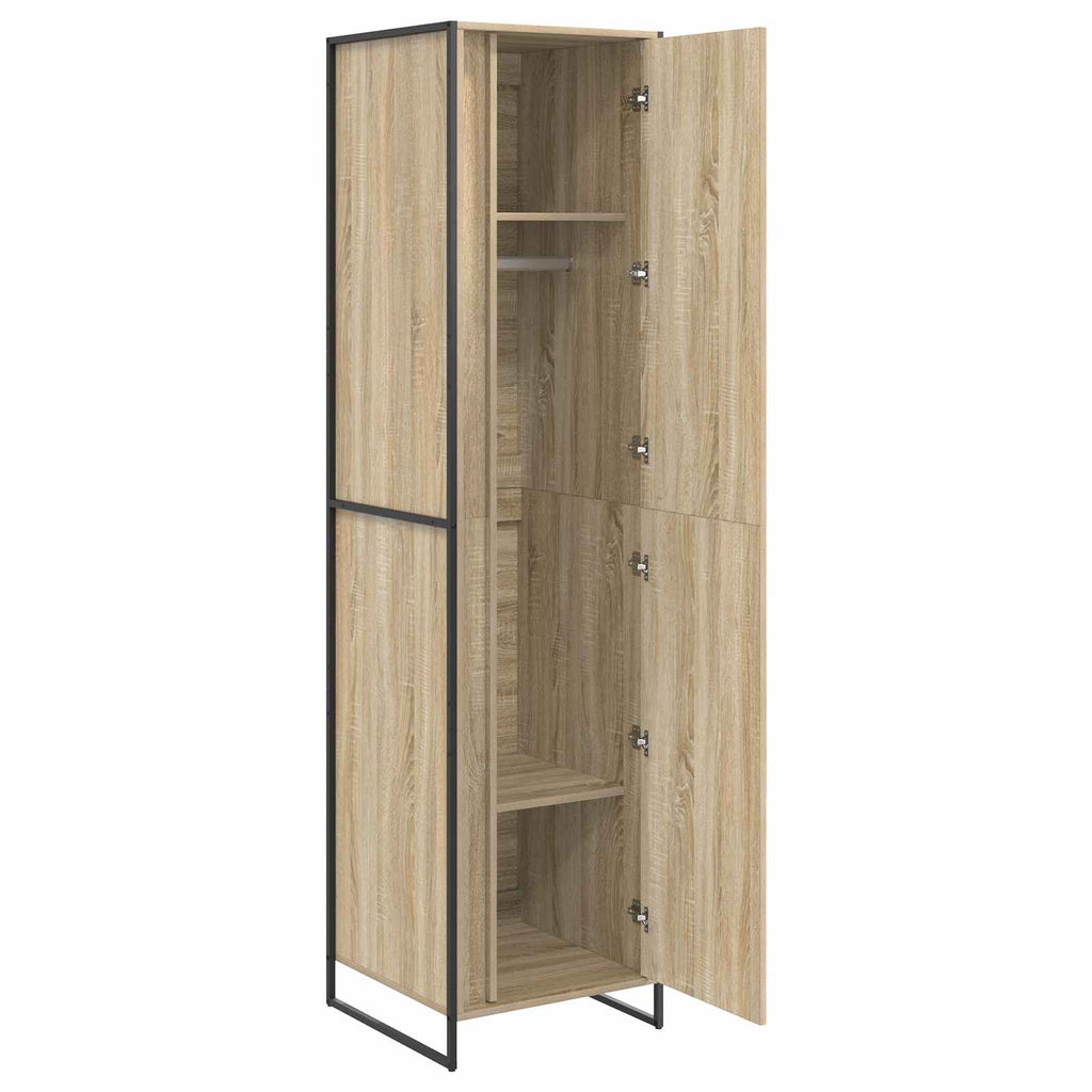 vidaXL Warderobe mit Speicher Sonoma 50 x 50 x 200 cm Holzwerkstoff