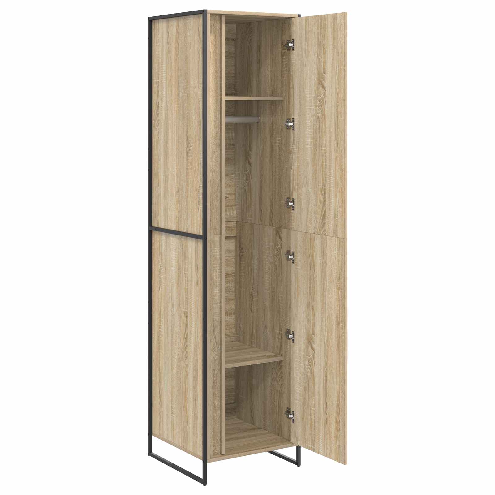 vidaXL Warderobe mit Speicher Sonoma 50 x 50 x 200 cm Holzwerkstoff