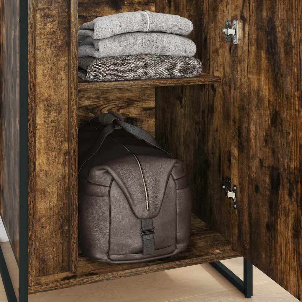 vidaXL Warderobe mit Speicher Raucharbe 50 x 50 x 200 cm Holzwerkstoff