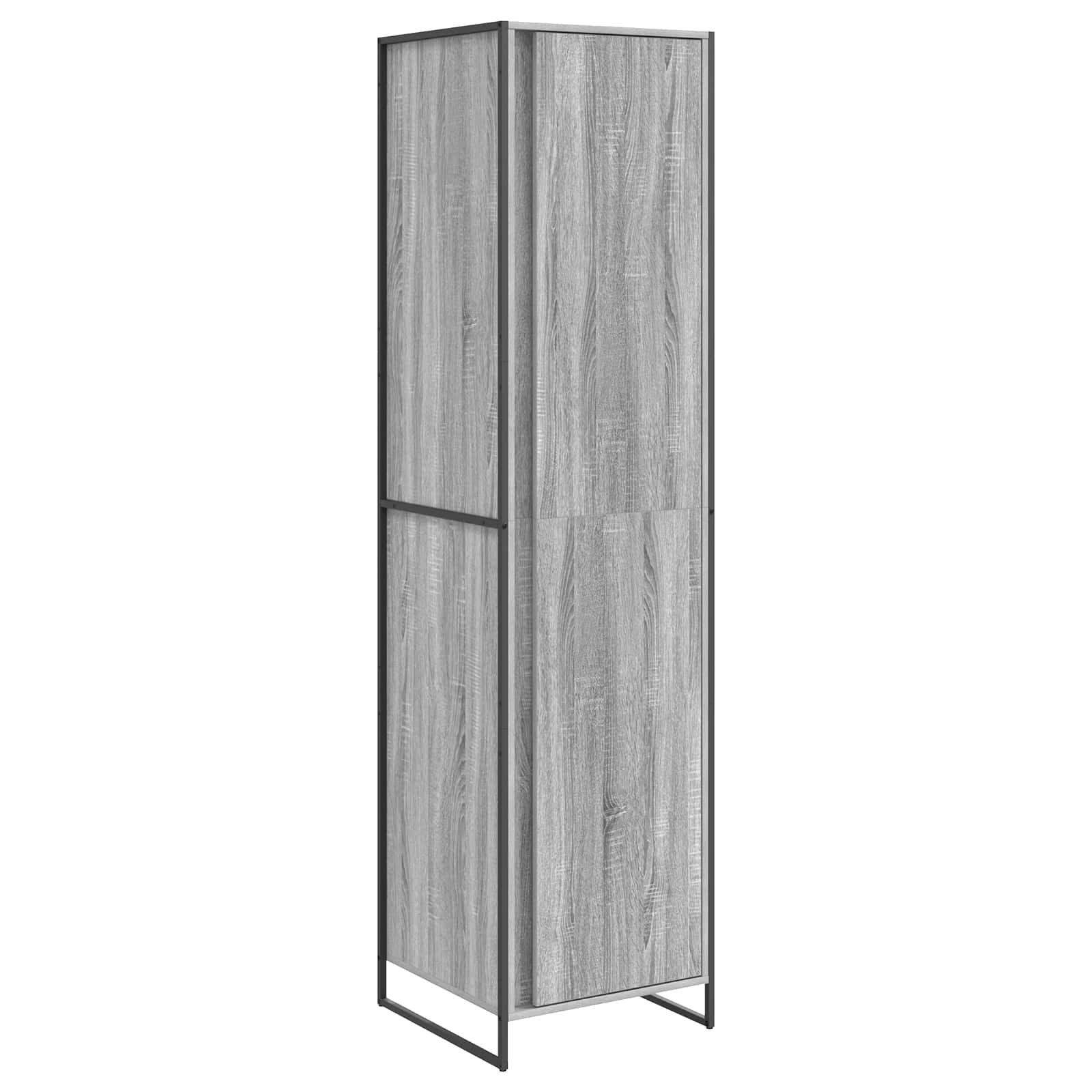 vidaXL Warderobe mit Tür Graues Sonoma 50 x 50 x 200 cm Holzwerkstoff