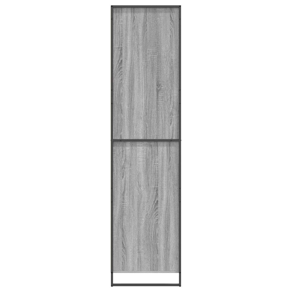 vidaXL Warderobe mit Tür Graues Sonoma 50 x 50 x 200 cm Holzwerkstoff