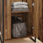 vidaXL Warderobe mit Speicher Altholz 50 x 50 x 200 cm Holzwerkstoff