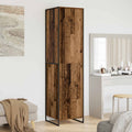 vidaXL Warderobe mit Speicher Altholz 50 x 50 x 200 cm Holzwerkstoff