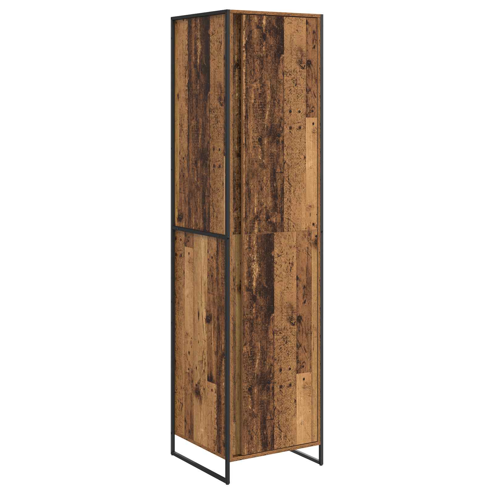 vidaXL Warderobe mit Speicher Altholz 50 x 50 x 200 cm Holzwerkstoff