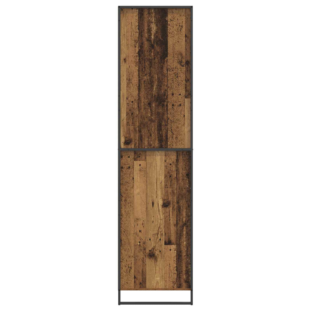 vidaXL Warderobe mit Speicher Altholz 50 x 50 x 200 cm Holzwerkstoff