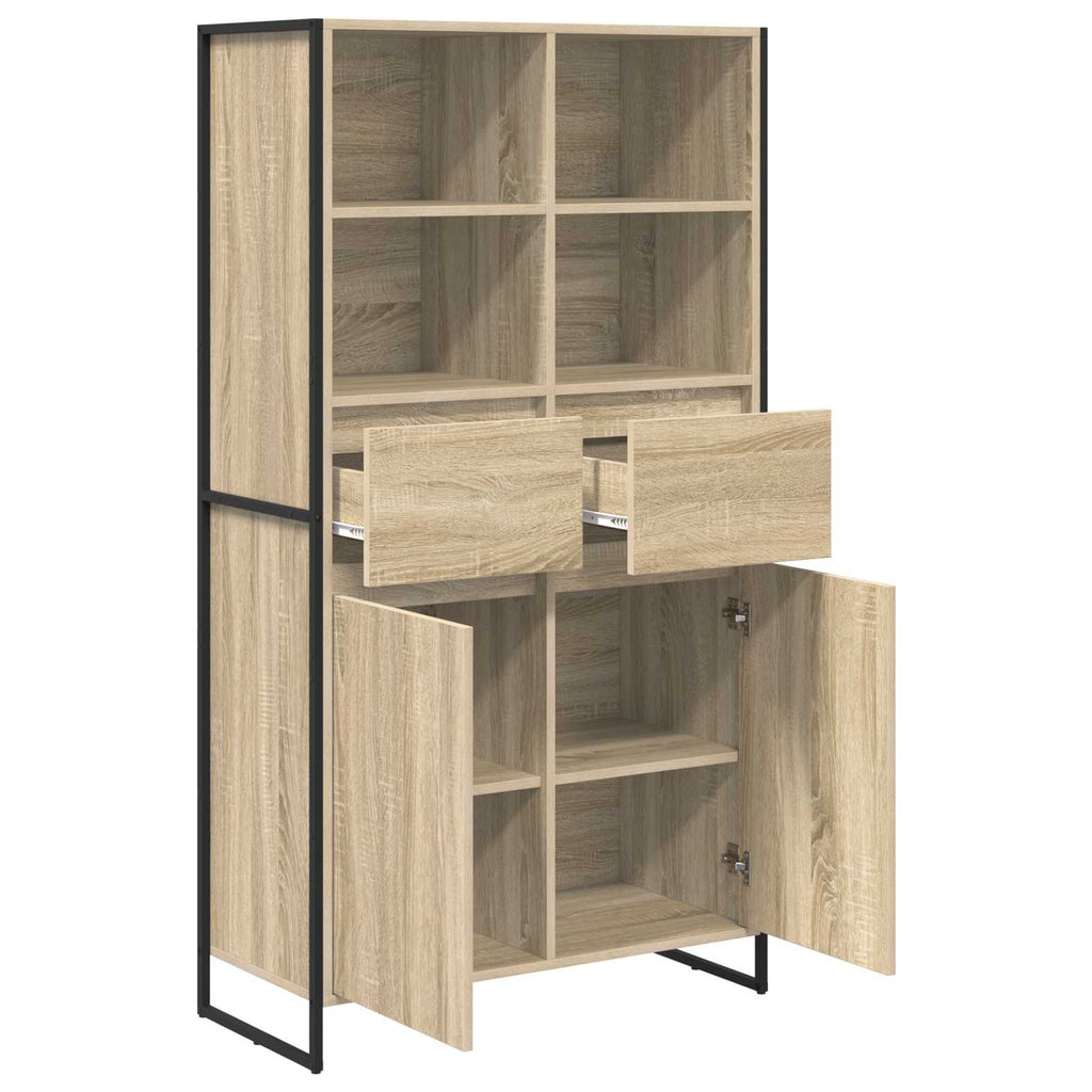 vidaXL Sideboard 2 pcs Sonoma 81 x 36 x 150.5 cm Holzwerkstoff