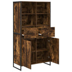vidaXL Sideboard 2 pcs Raucharbe 81 x 36 x 150.5 cm Holzwerkstoff