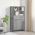 vidaXL Sideboard 2 pcs Graues Sonoma 81 x 36 x 150.5 cm Holzwerkstoff