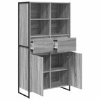 vidaXL Sideboard 2 pcs Graues Sonoma 81 x 36 x 150.5 cm Holzwerkstoff
