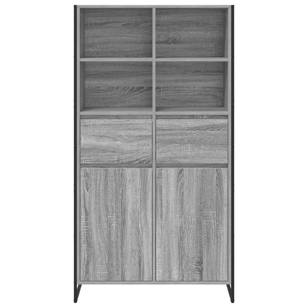 vidaXL Sideboard 2 pcs Graues Sonoma 81 x 36 x 150.5 cm Holzwerkstoff