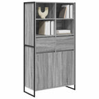 vidaXL Sideboard 2 pcs Graues Sonoma 81 x 36 x 150.5 cm Holzwerkstoff