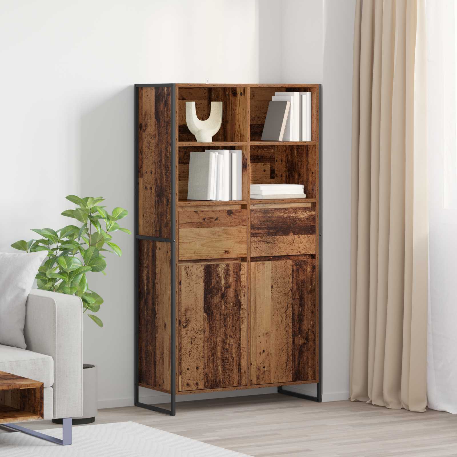 vidaXL Sideboard 2 pcs Altholz 81 x 36 x 150.5 cm Holzwerkstoff
