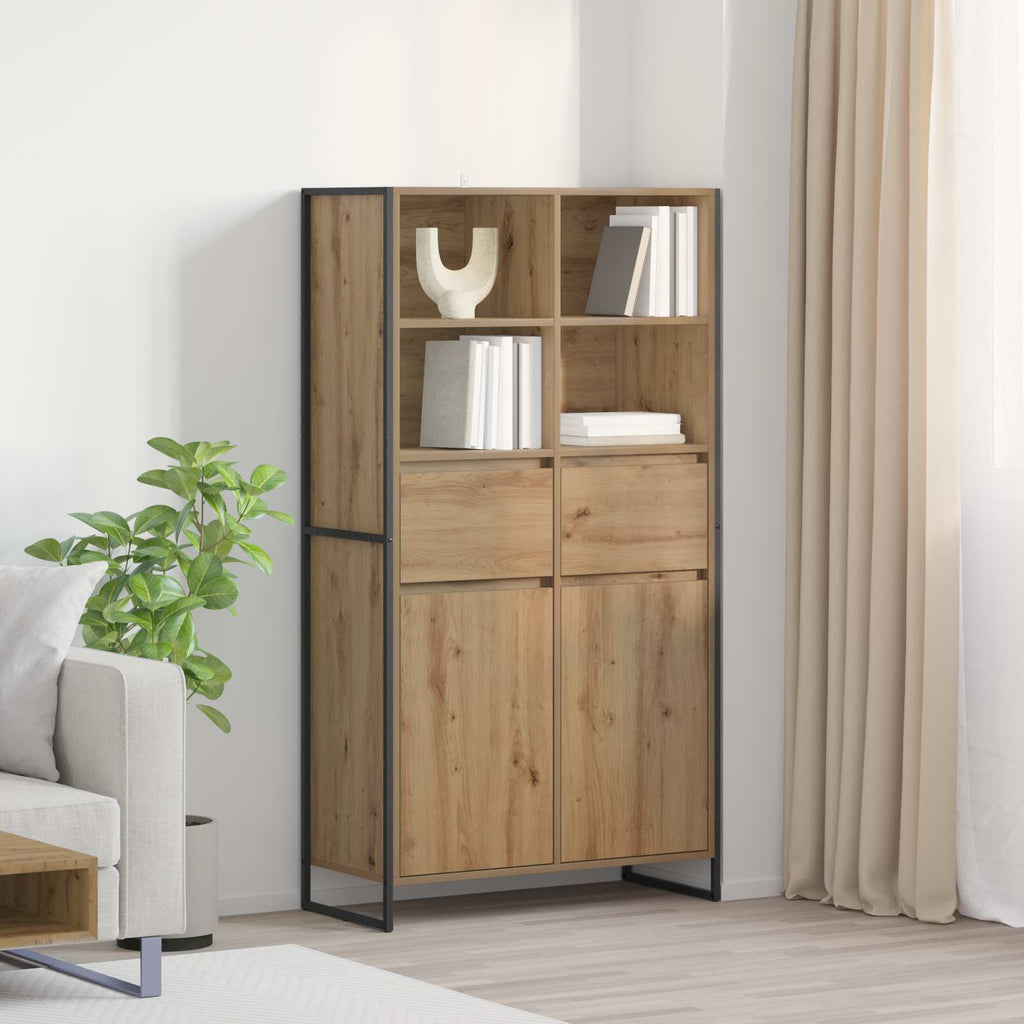 vidaXL Sideboard 2 pcs Kunsthandwerk Eiche 81 x 36 x 150.5 cm