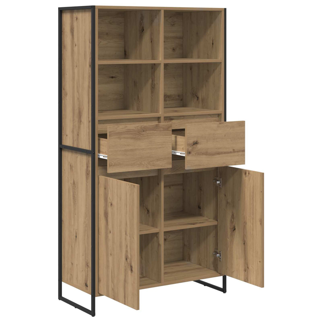 vidaXL Sideboard 2 pcs Kunsthandwerk Eiche 81 x 36 x 150.5 cm