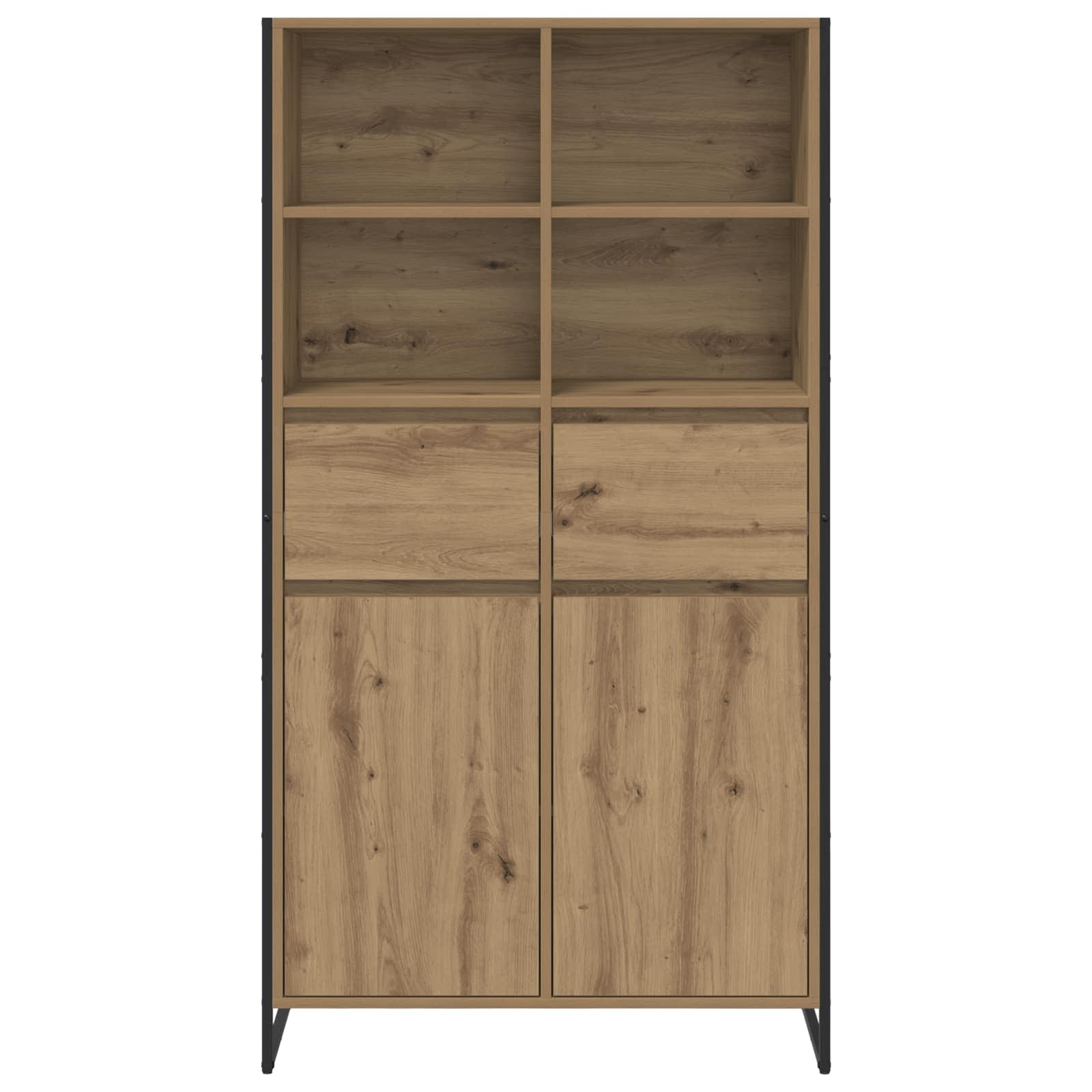 vidaXL Sideboard 2 pcs Kunsthandwerk Eiche 81 x 36 x 150.5 cm