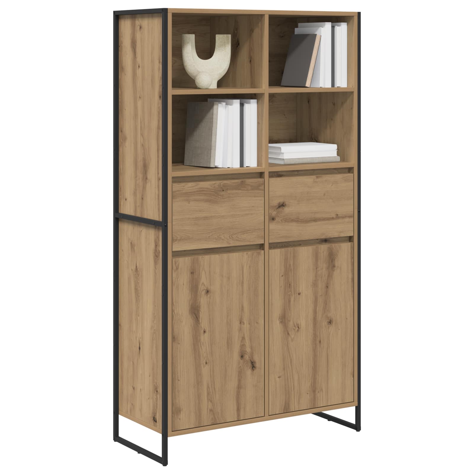 vidaXL Sideboard 2 pcs Kunsthandwerk Eiche 81 x 36 x 150.5 cm