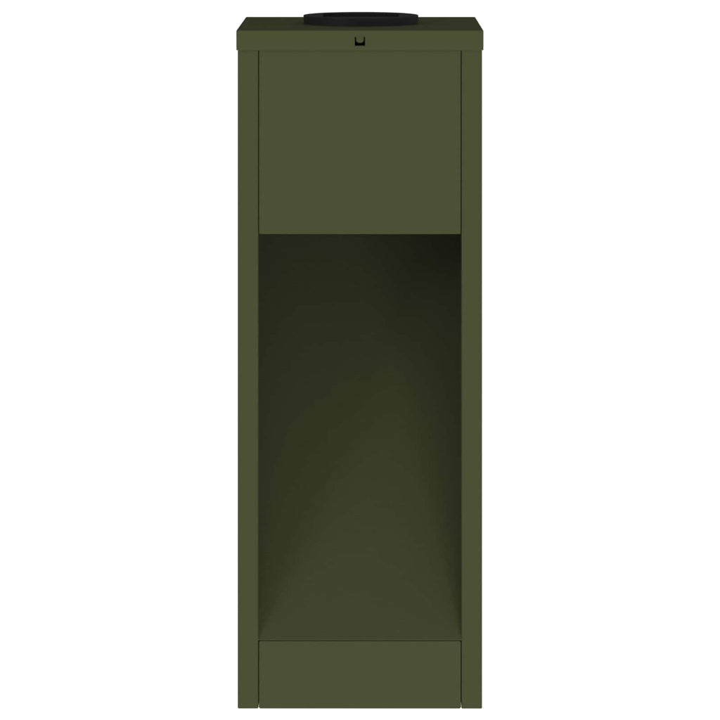 vidaXL Solar LED Wegeleuchte 2 pcs Olive Grün Kalt gewalzter Stahl