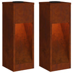 vidaXL Solar LED Wegeleuchte 2 pcs Bronze Wetterfeststahl