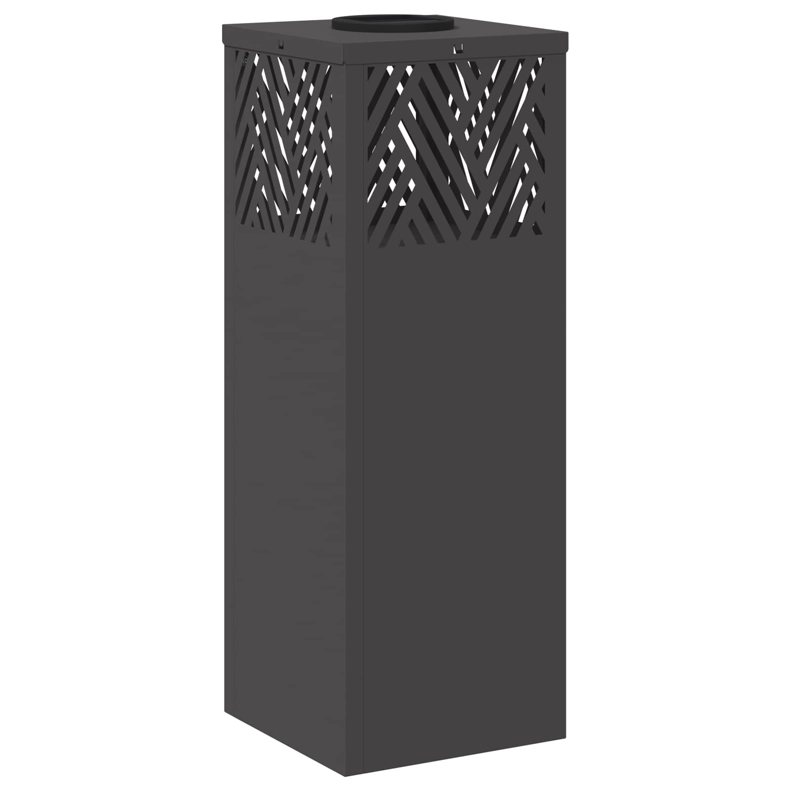 vidaXL Solar LED Weg Licht 2 pcs Schwarz Kalt gewalzter Stahl