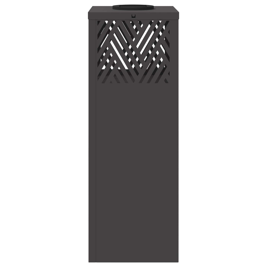 vidaXL Solar LED Weg Licht 2 pcs Schwarz Kalt gewalzter Stahl