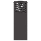 vidaXL Solar LED Weg Licht 2 pcs Schwarz Kalt gewalzter Stahl