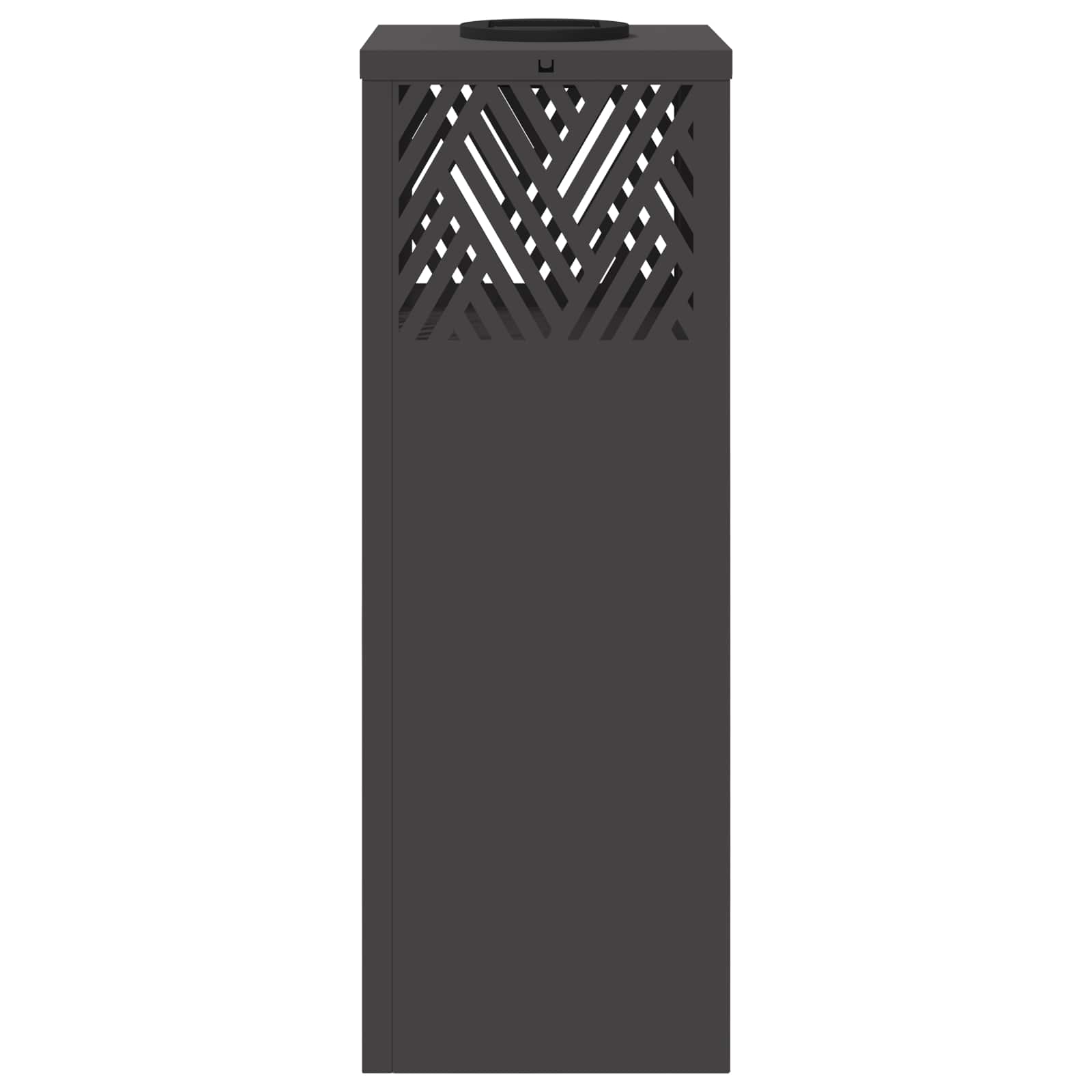 vidaXL Solar LED Weg Licht 2 pcs Schwarz Kalt gewalzter Stahl