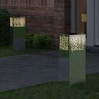 vidaXL Solar LED Weg Licht 2 pcs Silber Edelstahl