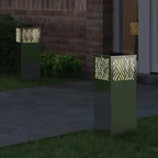 vidaXL Solar LED Weg Licht 2 pcs Silber Galvanisiert