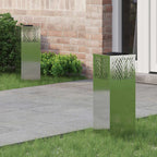 vidaXL Solar LED Weg Licht 2 pcs Silber Galvanisiert
