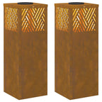vidaXL Solar LED Weg Licht 2 pcs Bronze Wetterfeststahl