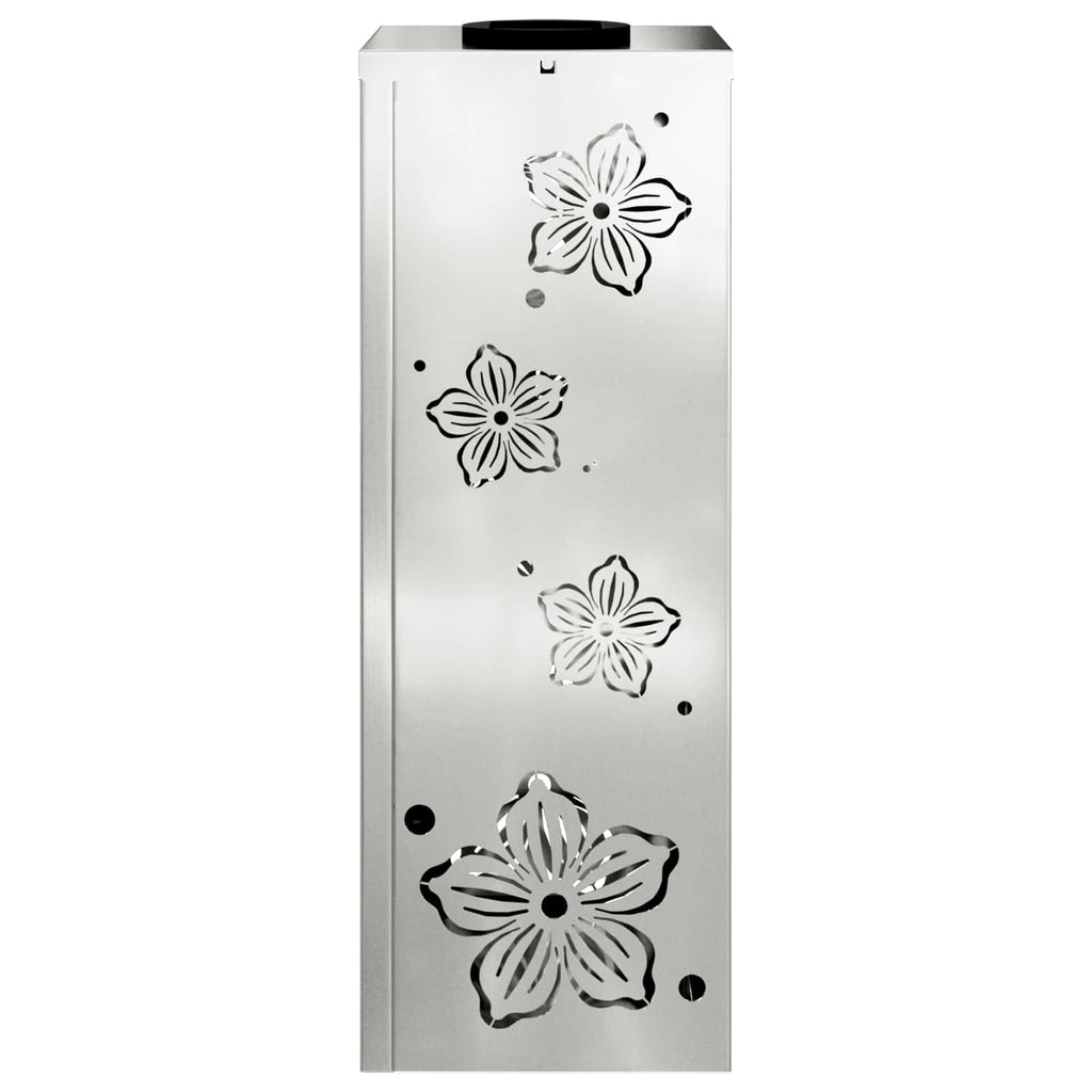 vidaXL Solar LED Weg Licht 2 pcs Silber Galvanisiertes Stahl