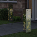 vidaXL Solar LED Weg Licht 2 pcs Rostig Galvanisiert