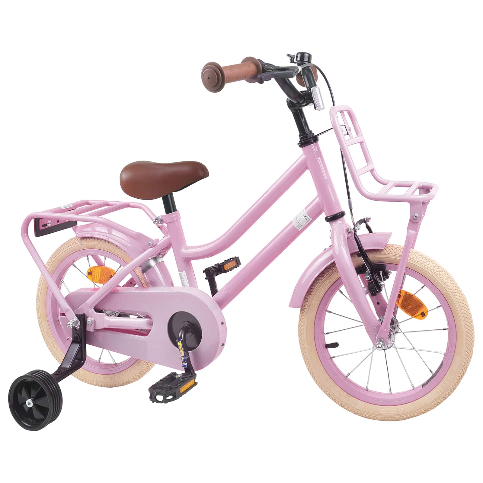 vidaXL Kinderfahrrad 12 Zoll für 2-4 Jahre alt Hellrosa