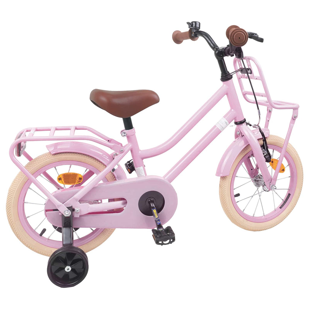 vidaXL Kinderfahrrad 12 Zoll für 2-4 Jahre alt Hellrosa