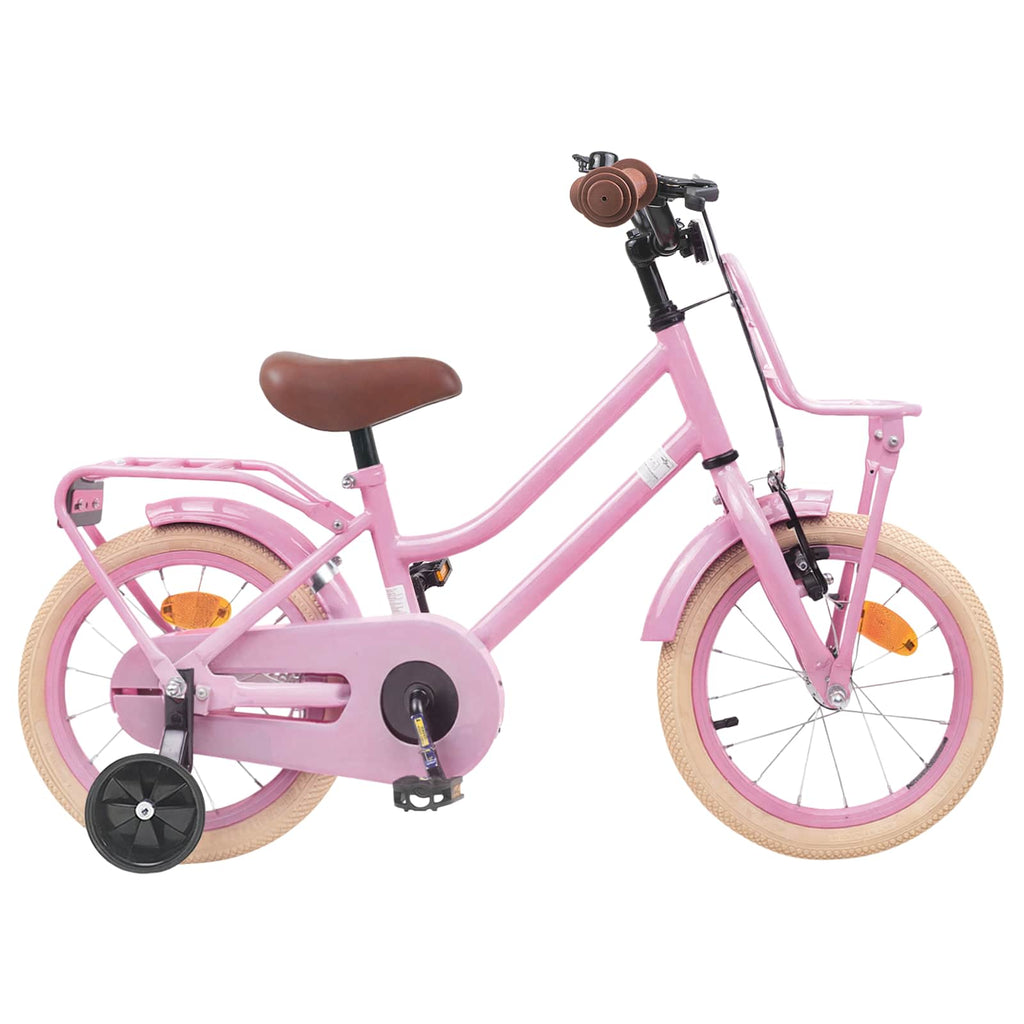vidaXL Kinderfahrrad 12 Zoll für 2-4 Jahre alt Hellrosa