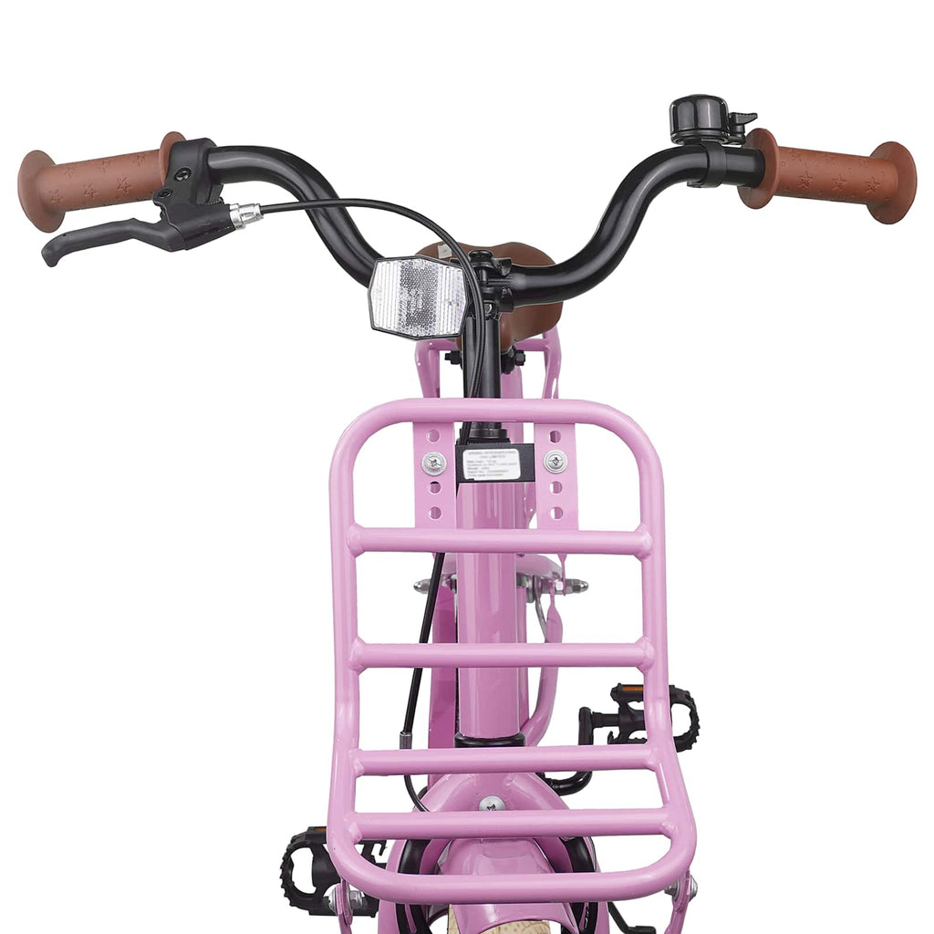 vidaXL Kinderfahrrad 18 Zoll für 5-7 Jahre alt Hellrosa