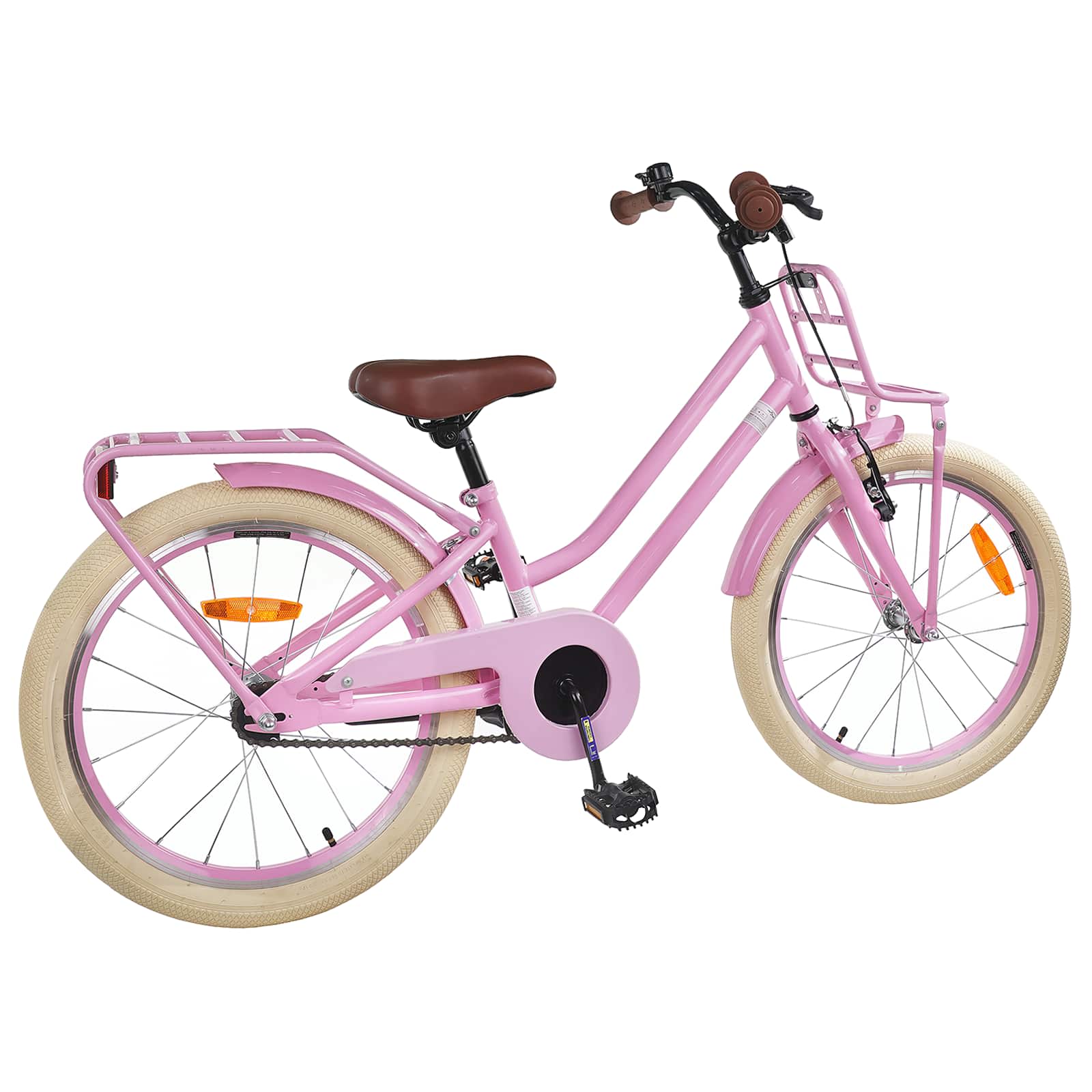 vidaXL Kinderfahrrad 18 Zoll für 5-7 Jahre alt Hellrosa